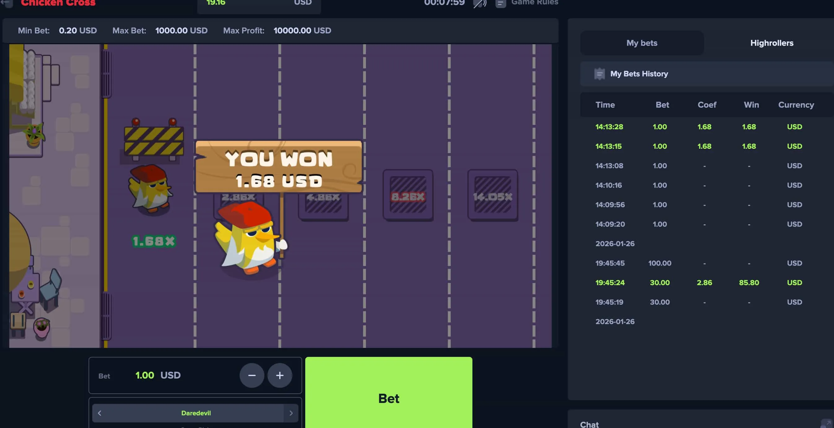 Tryb Testowy Chicken Cross od Upgaming Tryb Testowy Chicken Cross od Upgaming